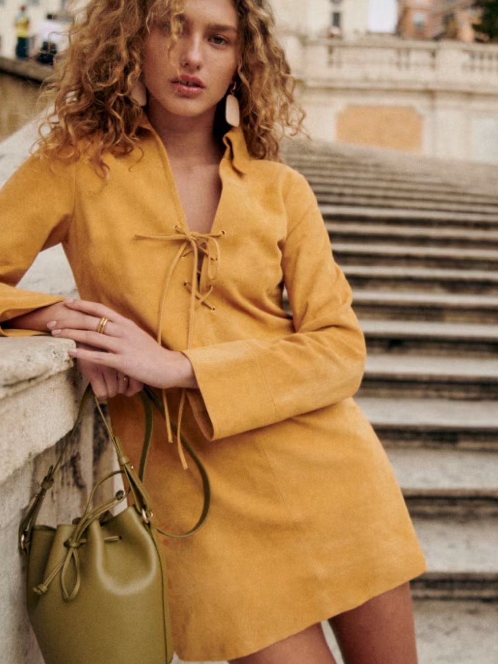 Sezane NWT Medicis Suede Dress Size 34/2